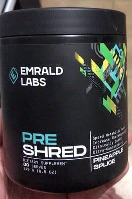PRE SHRED Formulated Caffeinated Beverage Pineapple Splice
