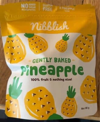 Gently baked pineapple