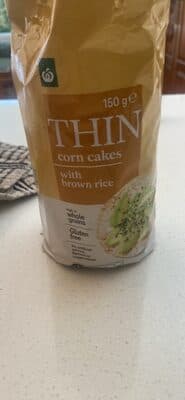 THIN corn cakes with brown rice