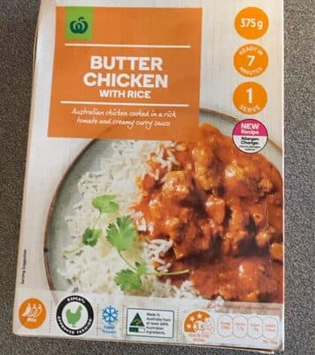 Butter chicken with rice