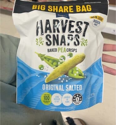 Harvest Snaps Baked Pea Crisps Original Salted