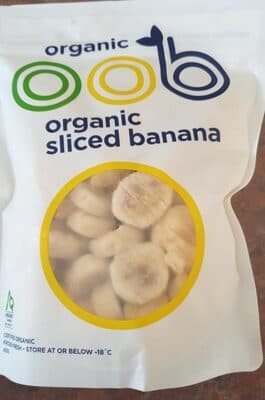 organic sliced banana